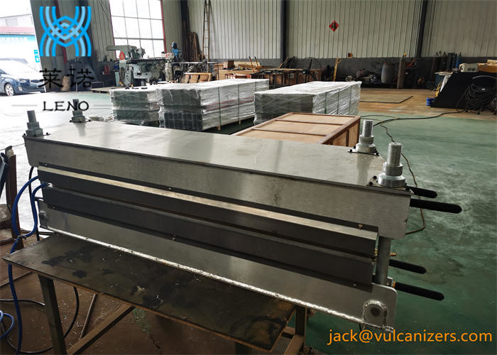 Pressure Frame A Type High Strength Aluminum Alloy Conveyor Belt Vulcanizing Machine with 30 Kilogram Single Gross Weight and 600mm X 600mm Heating Plates